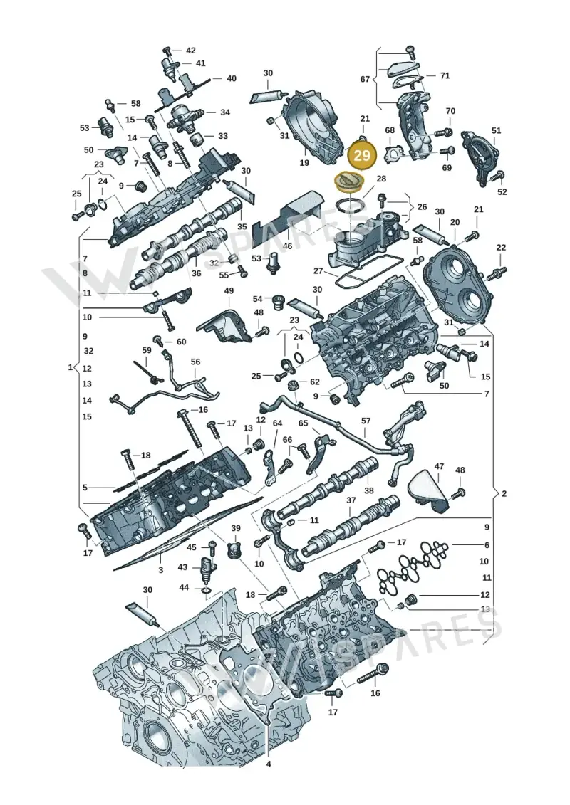 06M103485D — Audi A5 Limo 2.0 (2024-) diagram 849103331, position 29
