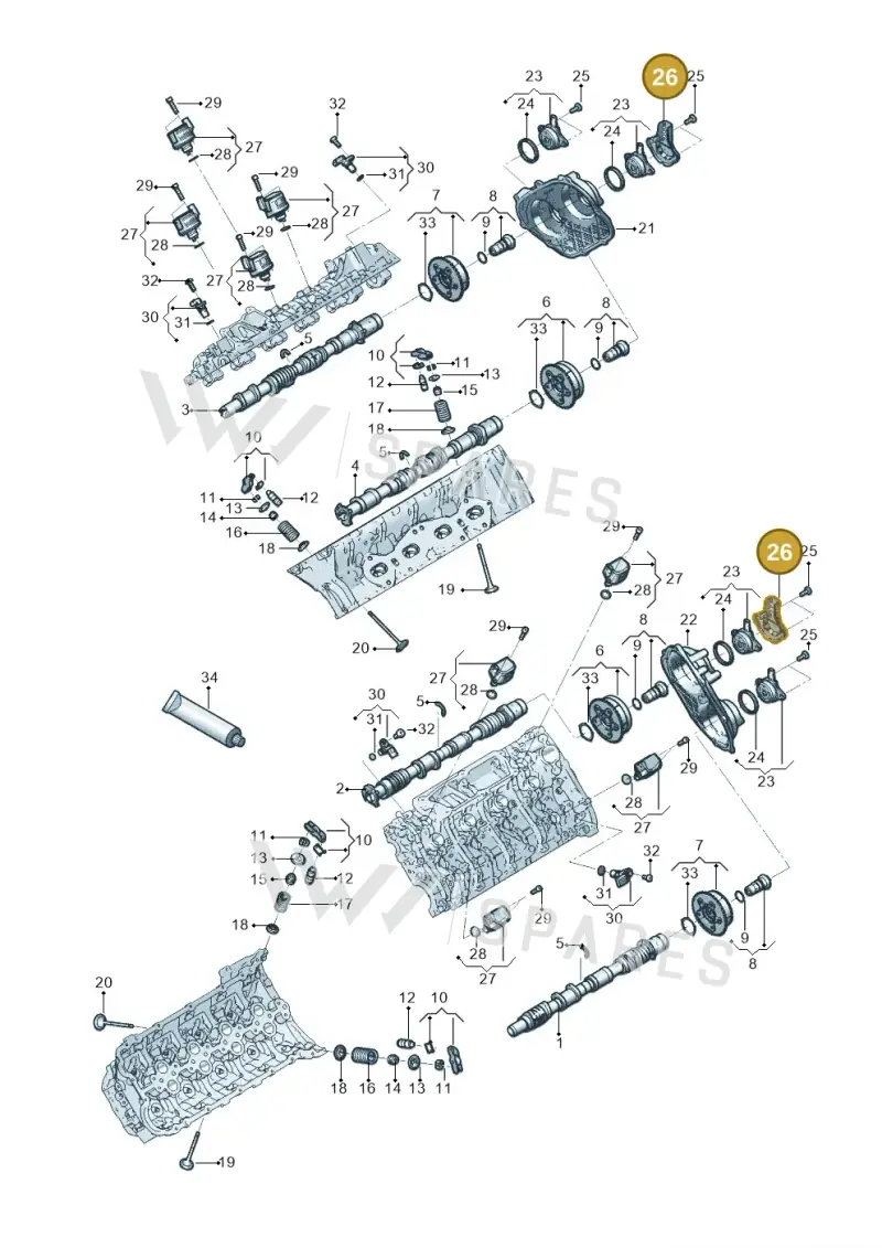 06M103555C — Audi RS6 Avant (2019-) diagram 819109050, position 26