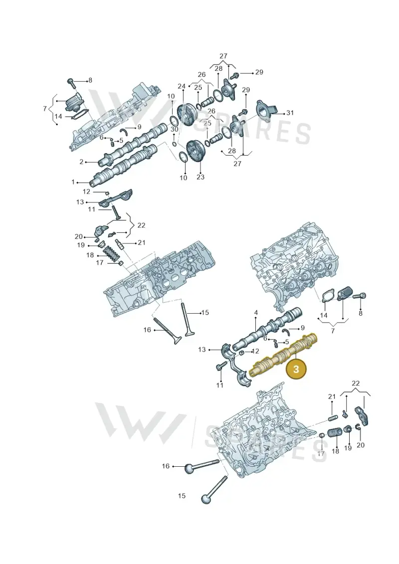 06M109003CP — Audi A6 L 2.0 (2018-) diagram 577109018, position 3