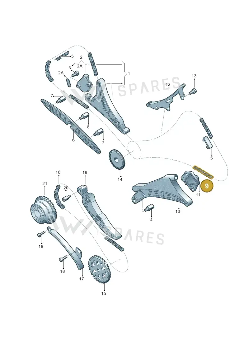06M109229AC — Audi A6 L 2.0 (2018-) diagram 577109035, position 9
