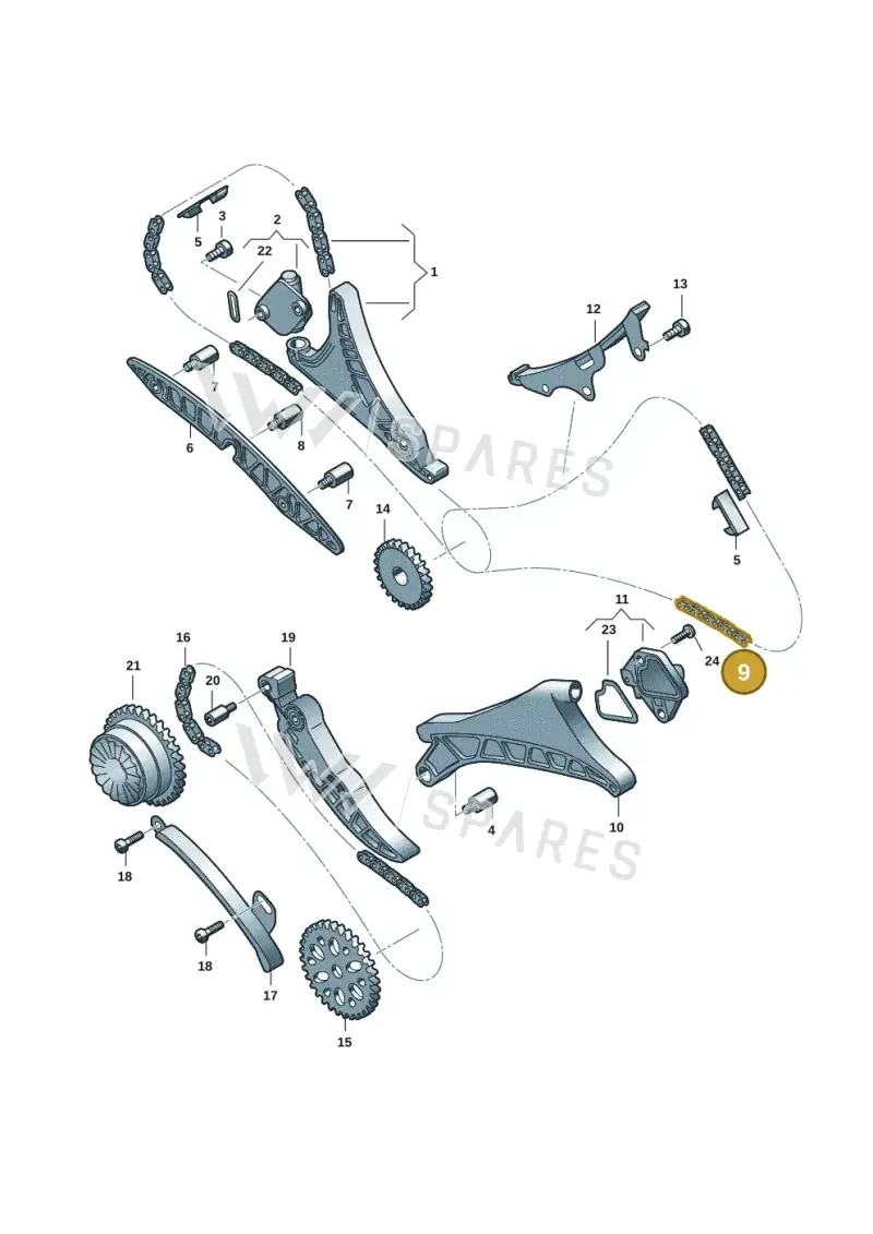 06M109229AC — Audi A5 Limo 2.0 (2024-) diagram 849109351, position 9