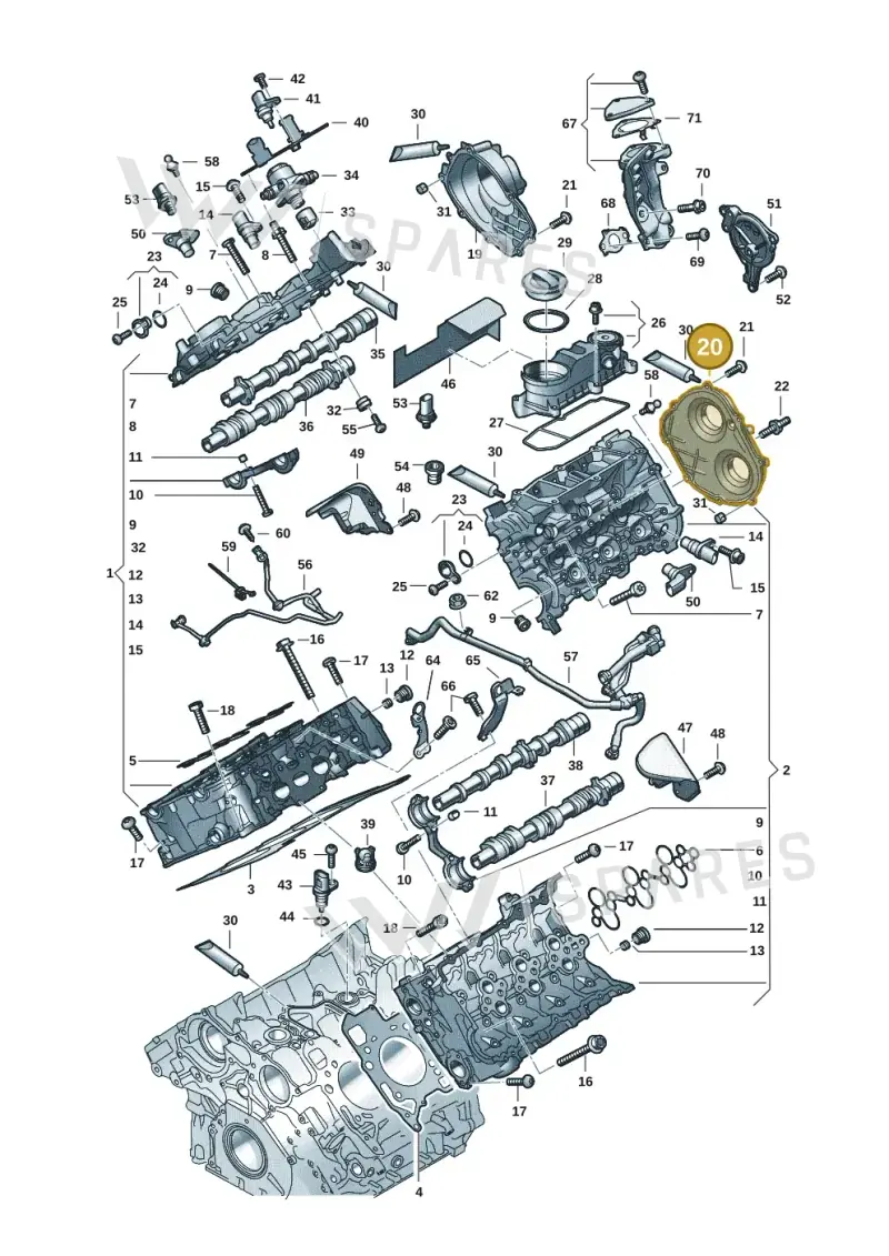06M109285L — Audi A5 Limousine (2024-2025) diagram 849103330, position 20