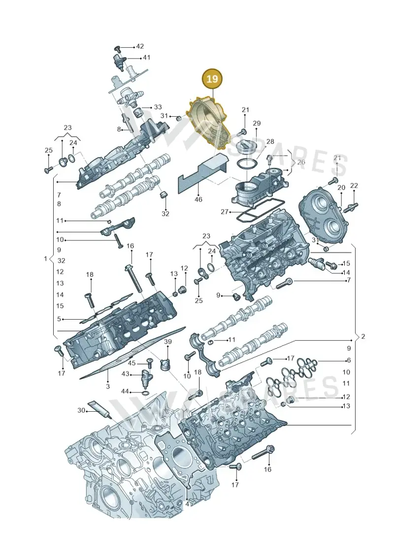 06M109286F — Audi A6 L 2.0 (2018-) diagram 577103033, position 19