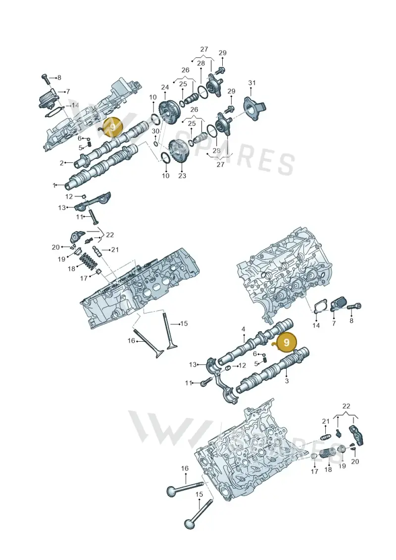 06M109307E — Audi A5 Limo 2.0 (2024-) diagram 849109180, position 9