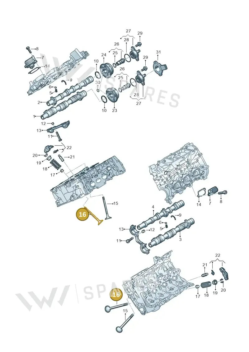 06M109611M — Audi A6 2.0 (2018-) diagram 849109180, position 16