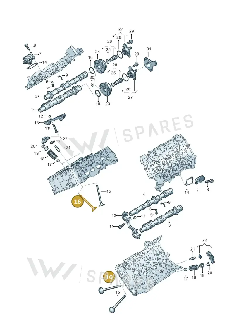 06M109611S — Audi A6 2.0 (2018-) diagram 849109180, position 16