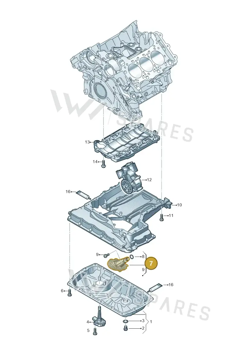 06M115155P — Audi A8L (2017-2022) diagram 849103190, position 7