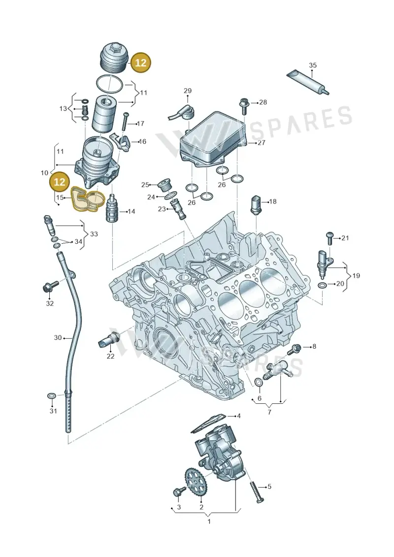 06M115311E — Audi A5 Limo 2.0 (2024-) diagram 849115200, position 12