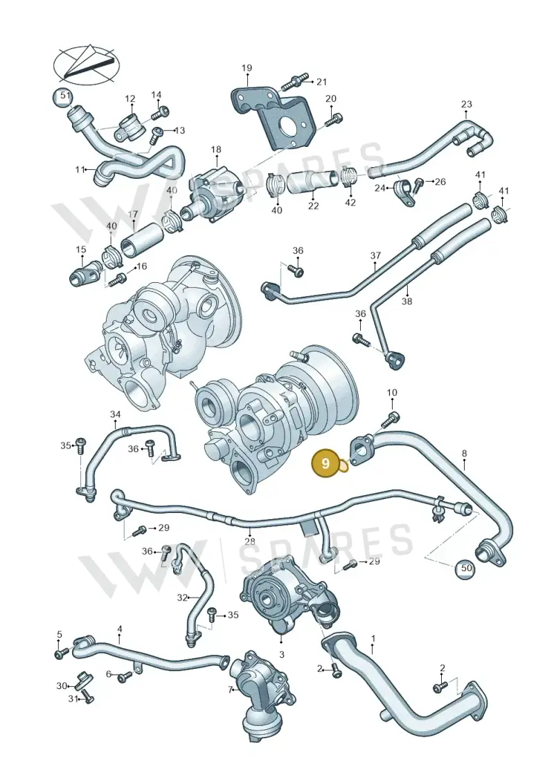 06M117070G — Audi A6 2.0 (2018-) diagram 847121050, position 9