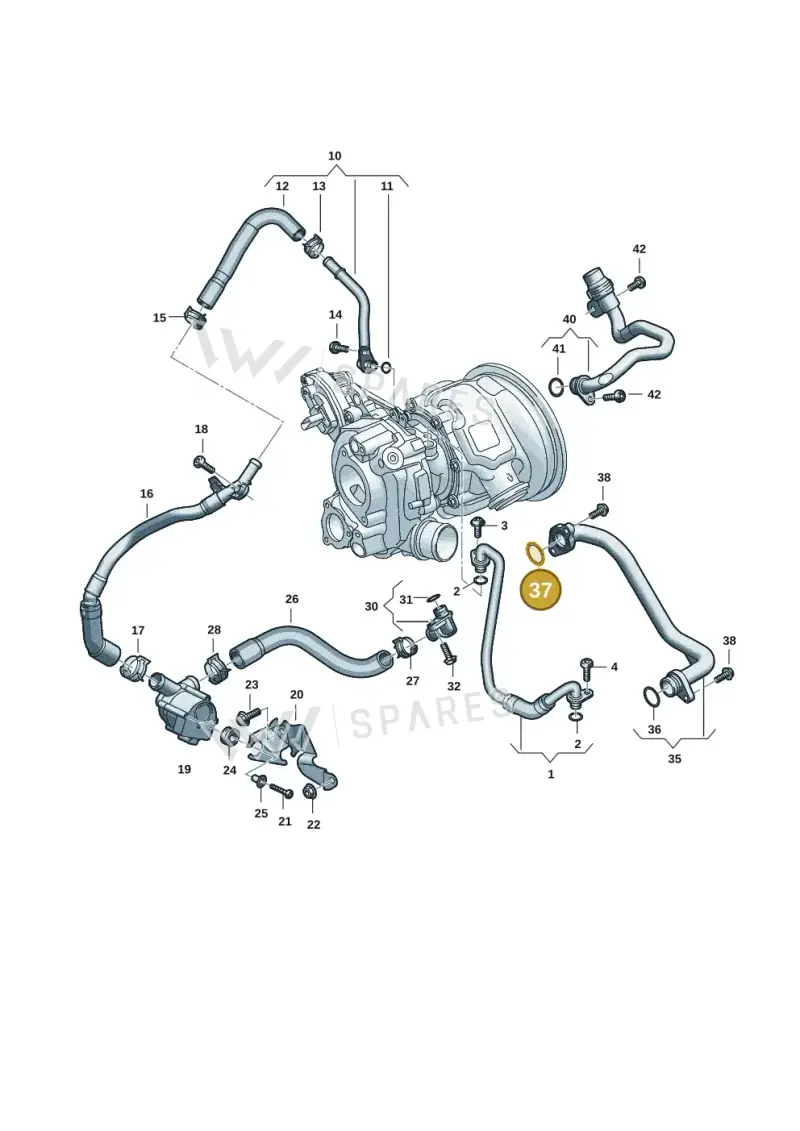 06M117070G — Audi A5 Limo 2.0 (2024-) diagram 06m121010, position 37