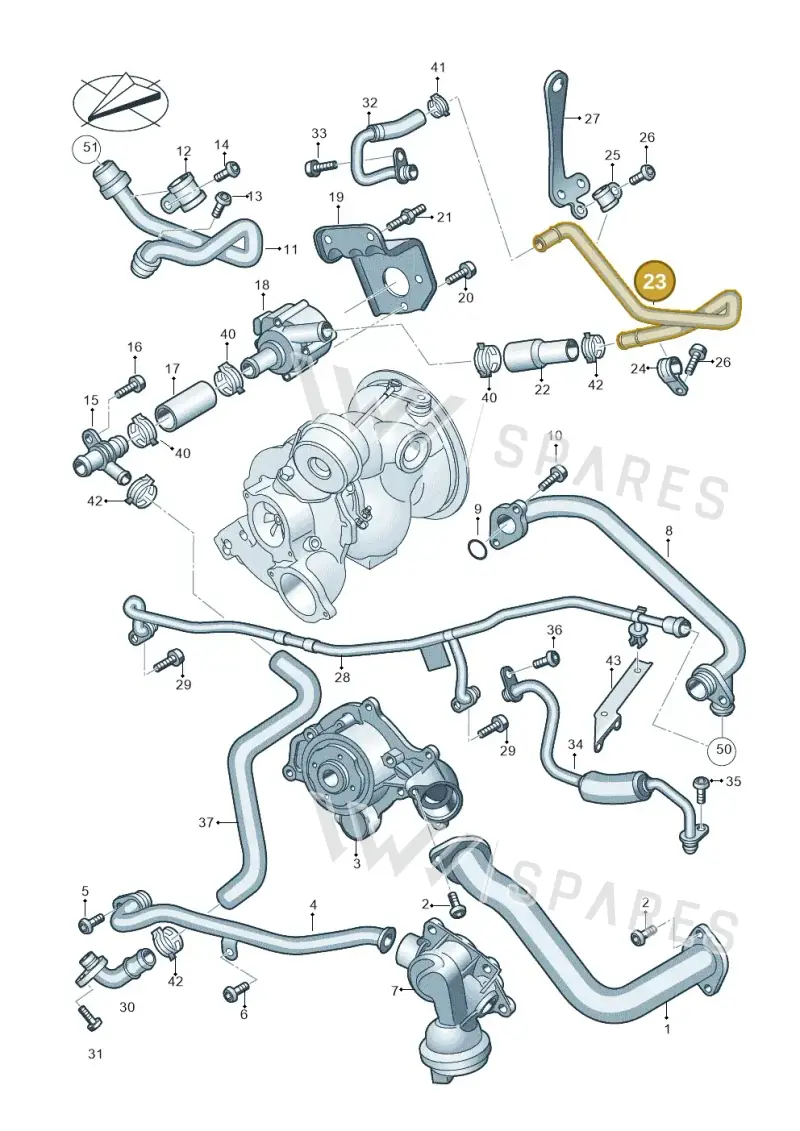 06M121085AF — Audi Q8 Quattro 3,0 (2018-) diagram 429121037, position 23