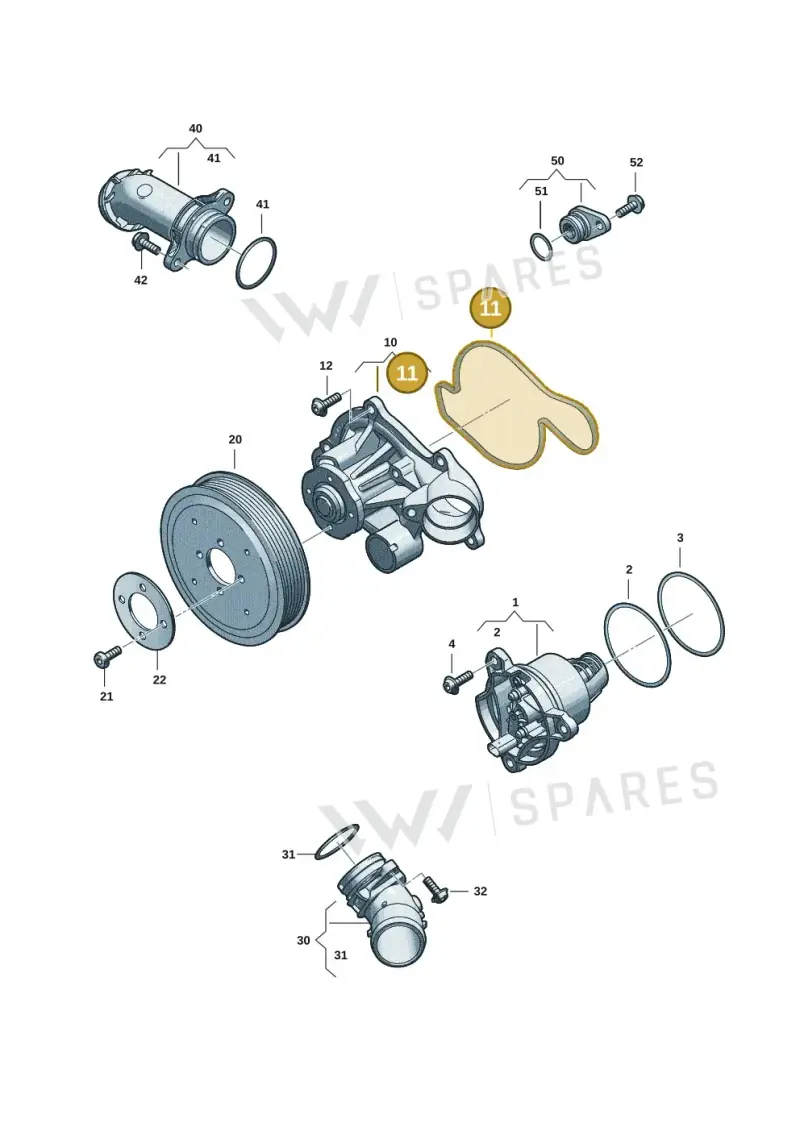 06M121119C — Audi A5 Limousine (2024-2025) diagram 06m121000, position 11