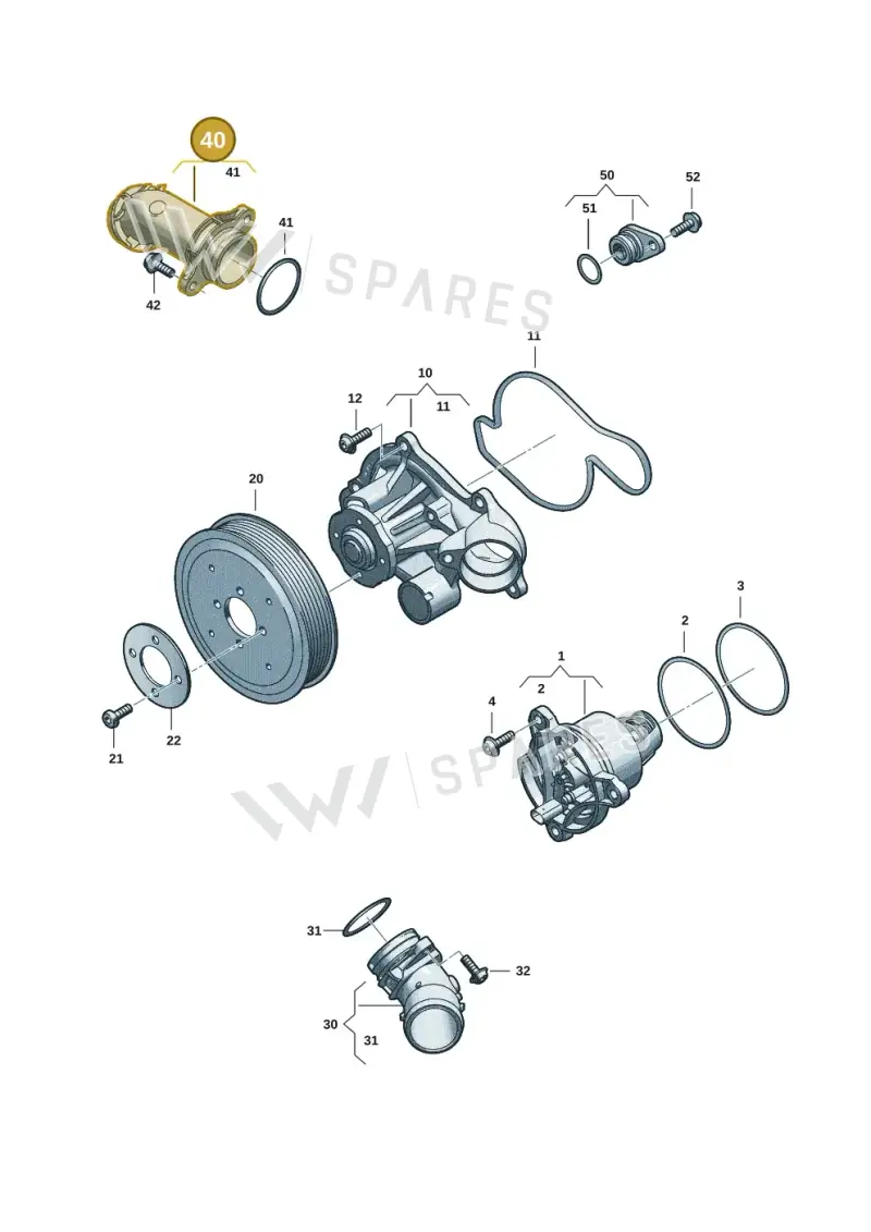 06M121147AB — Audi A5 Limousine (2024-2025) diagram 06m121000, position 40