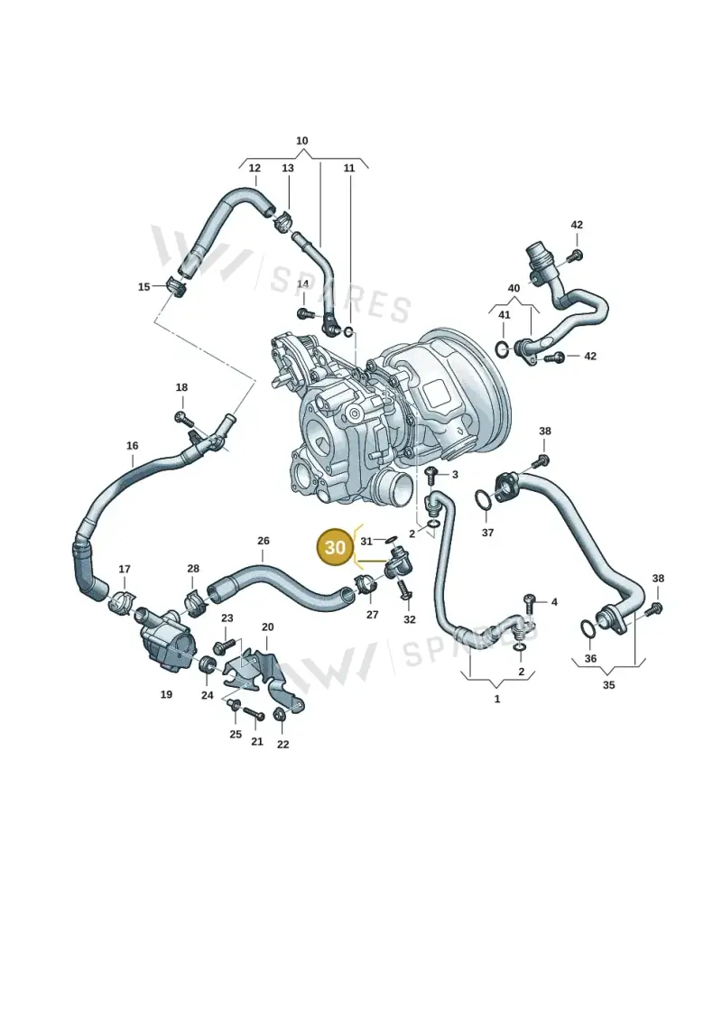 06M121159K — Audi A5 Limousine (2024-2025) diagram 06m121010, position 30