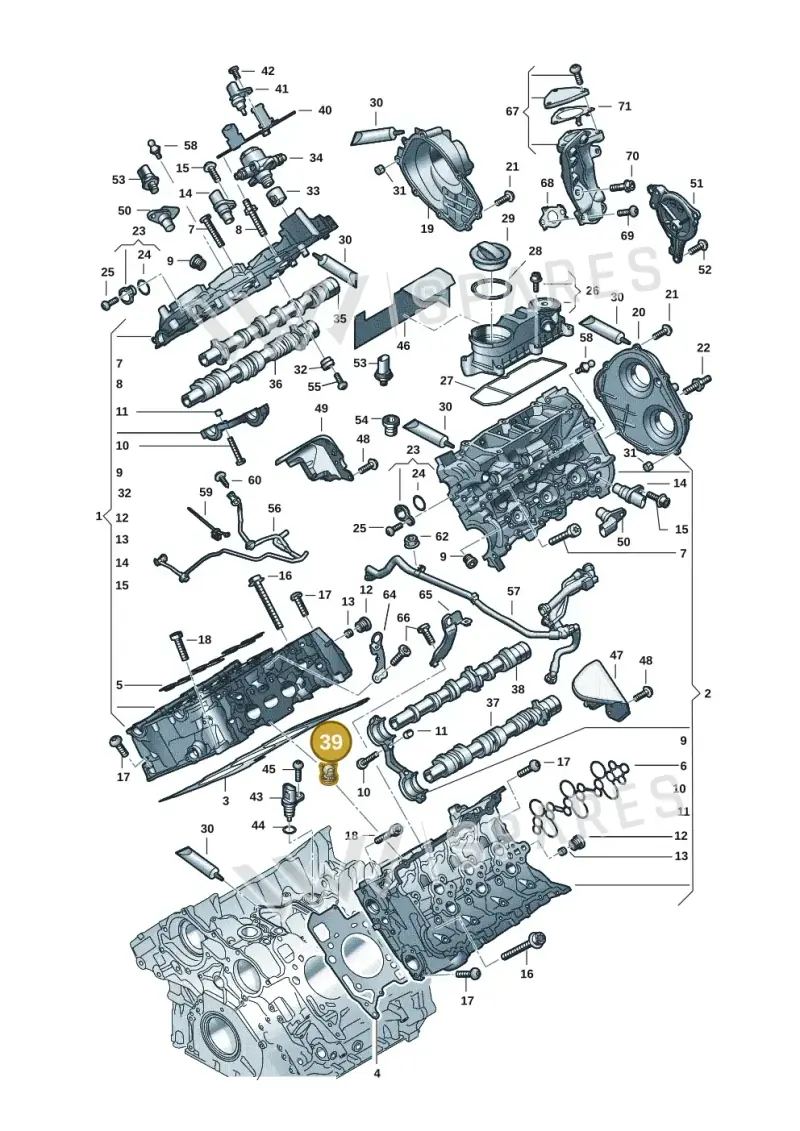 06M121349A — Audi A5 Limo 2.0 (2024-) diagram 849103331, position 39