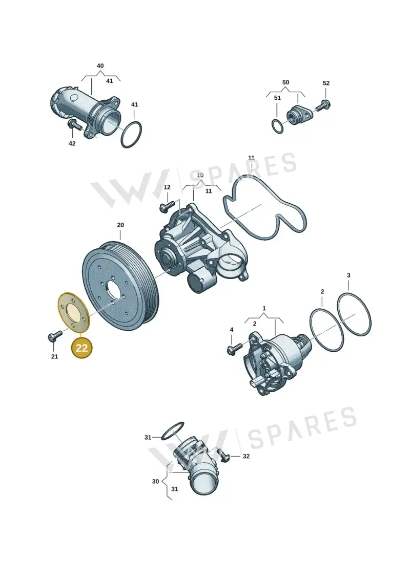 06M121636 — Audi A5 Limousine (2024-2025) diagram 06m121000, position 22