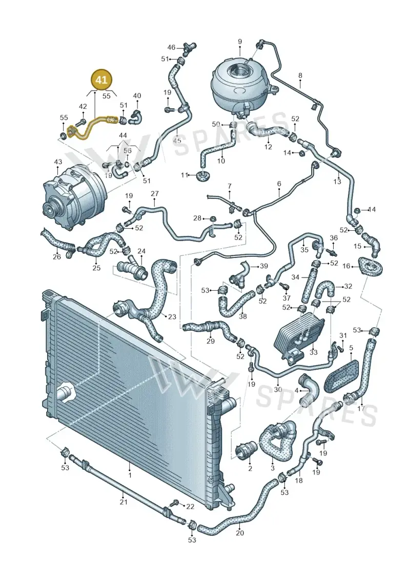 06M121661J — Audi A6 2.0 (2018-) diagram 435121040, position 41