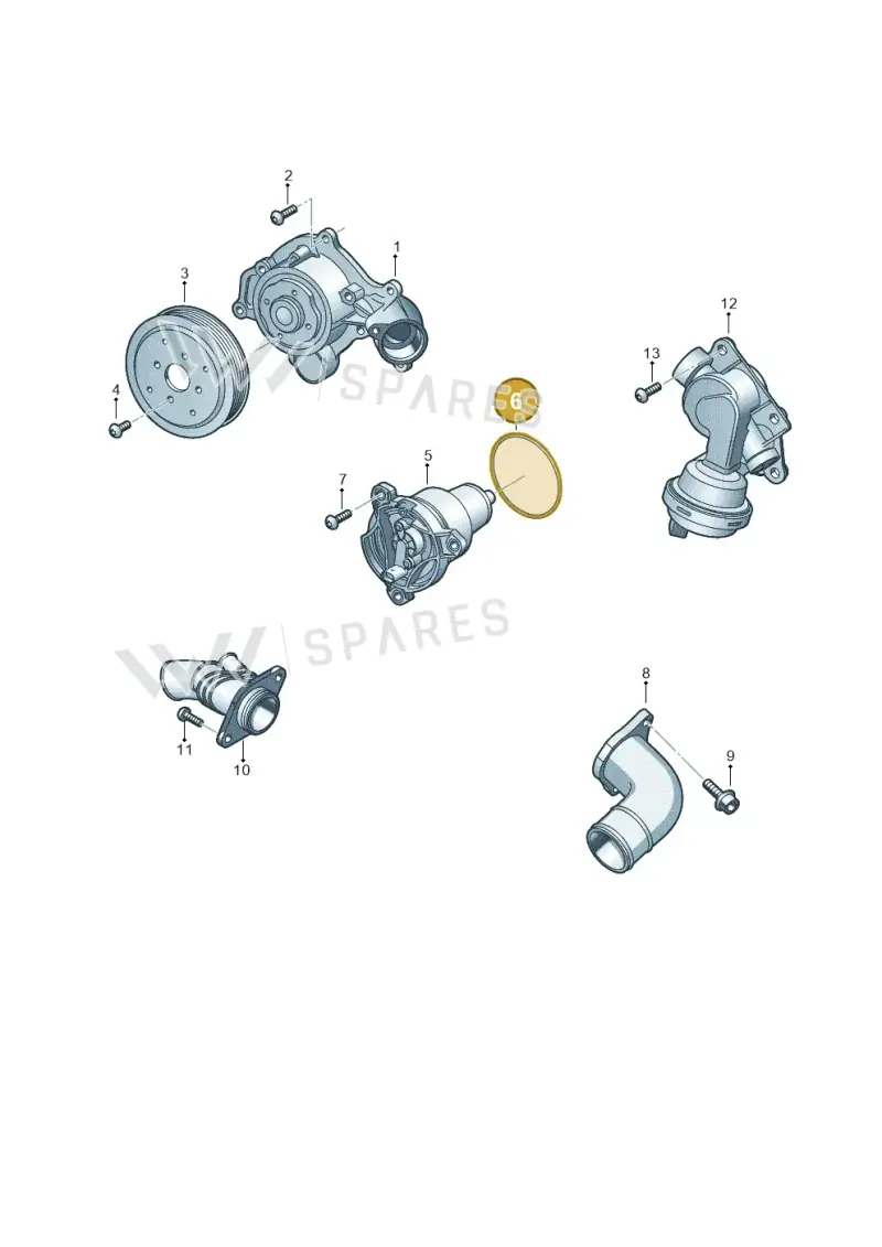 06M121688 — Audi Q8 Quattro 3,0 (2018-) diagram 849121990, position 6