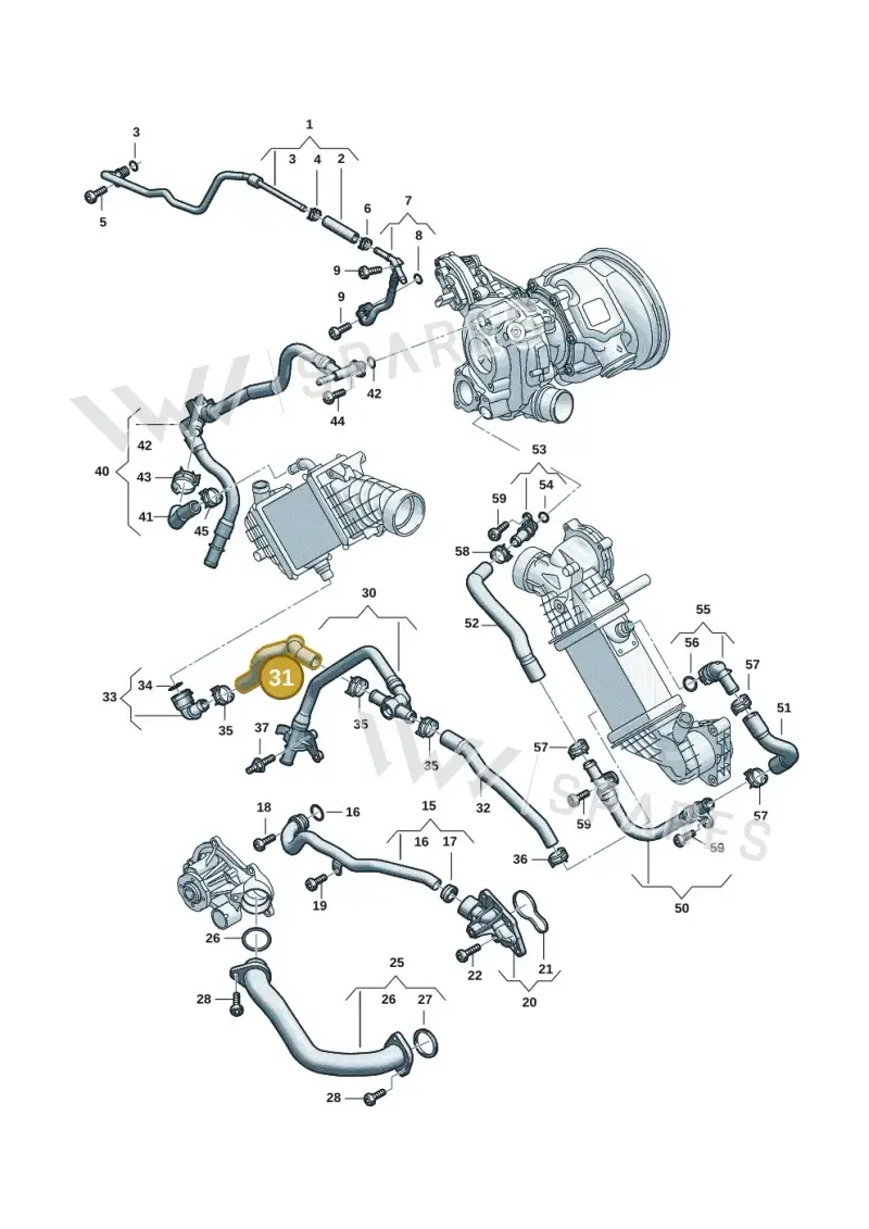 06M122060H — Audi A5 Limousine (2024-2025) diagram 06m121000, position 31
