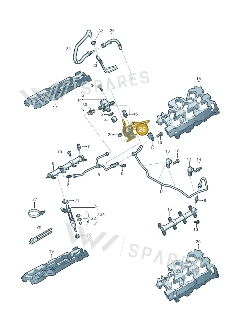 06M127503S — Audi Q8 Quattro 3,0 (2018-) diagram 439133150, position 26