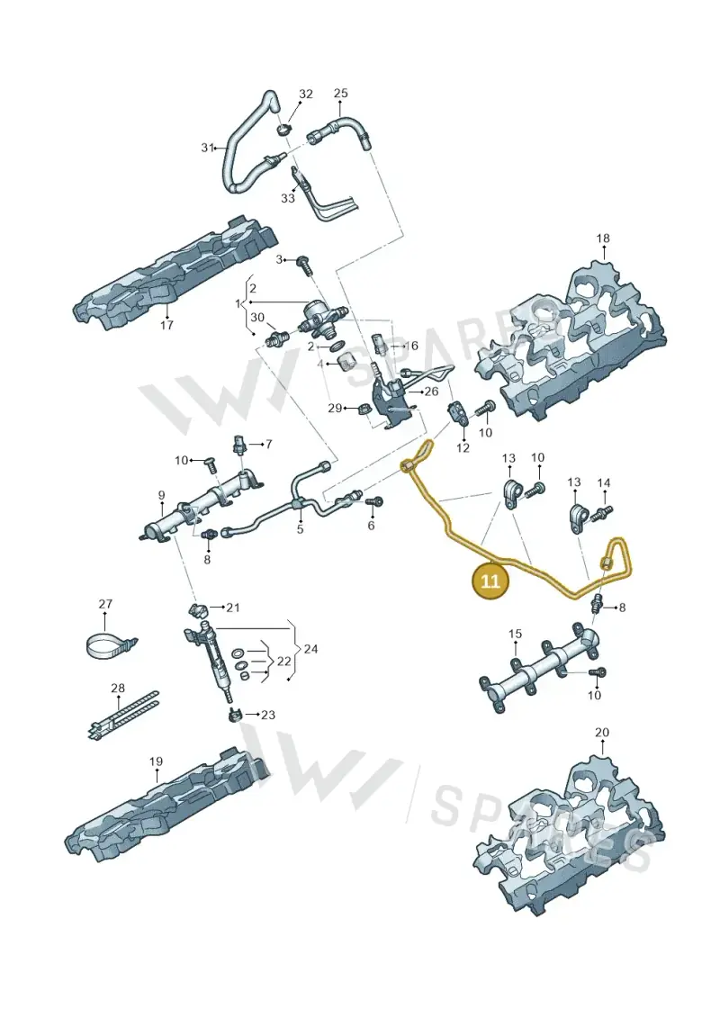 06M127507AB — Audi Q8 Quattro 3,0 (2018-) diagram 439133150, position 11