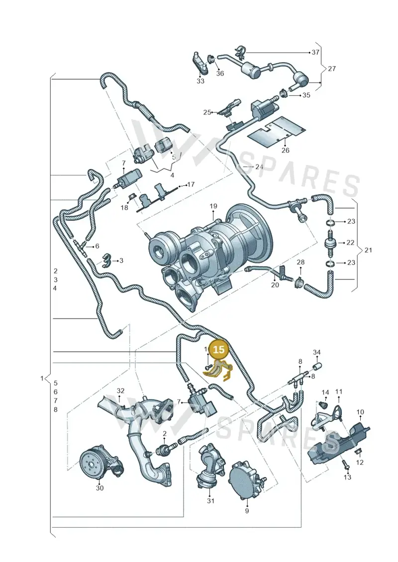 06M131087F — Audi A6 2.0 (2018-) diagram 897133520, position 15