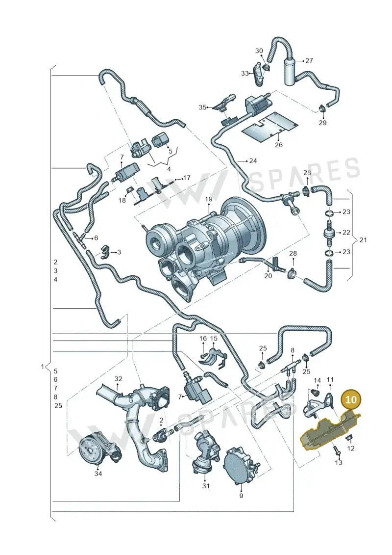 06M131541C — Audi Q8 Quattro 3,0 (2018-) diagram 439133200, position 10