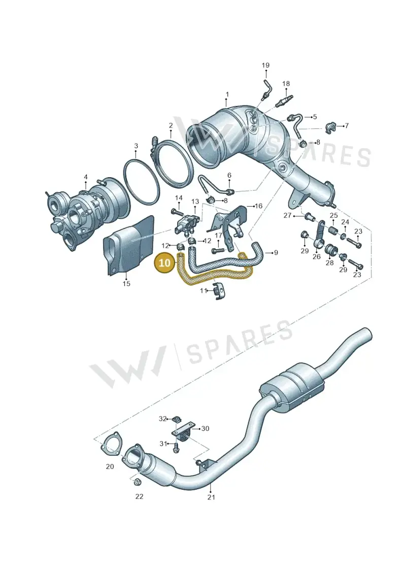 06M131850J — Audi A6 (2018-2025) diagram 435253440, position 10