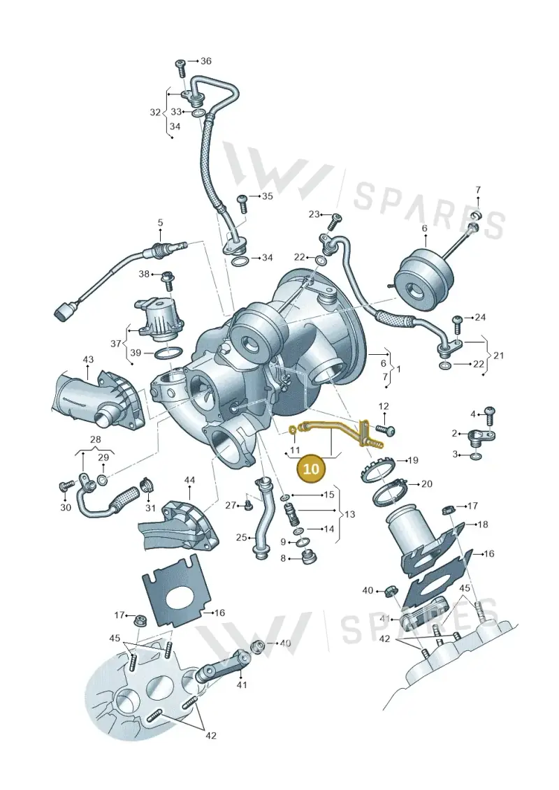 06M133380A — Audi Q8 Quattro 3,0 (2018-) diagram 849145250, position 10
