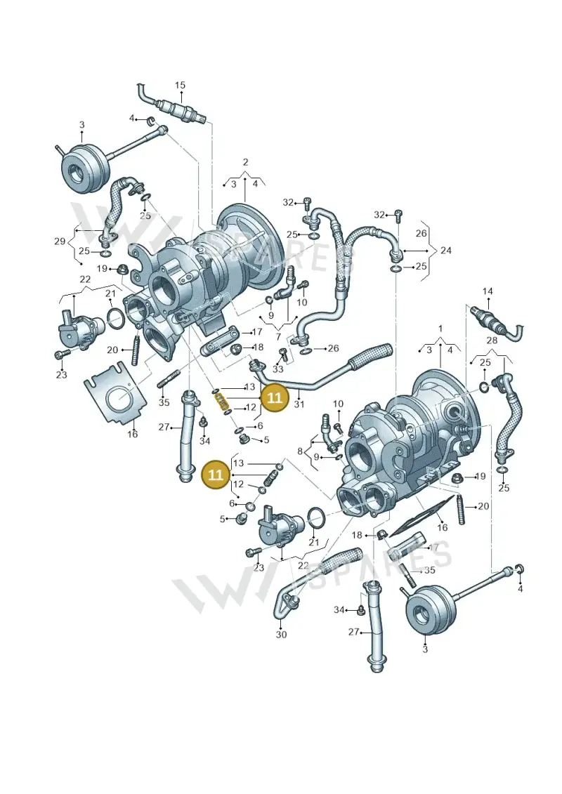 06M133554A — Audi A6 2.0 (2018-) diagram 847145400, position 11