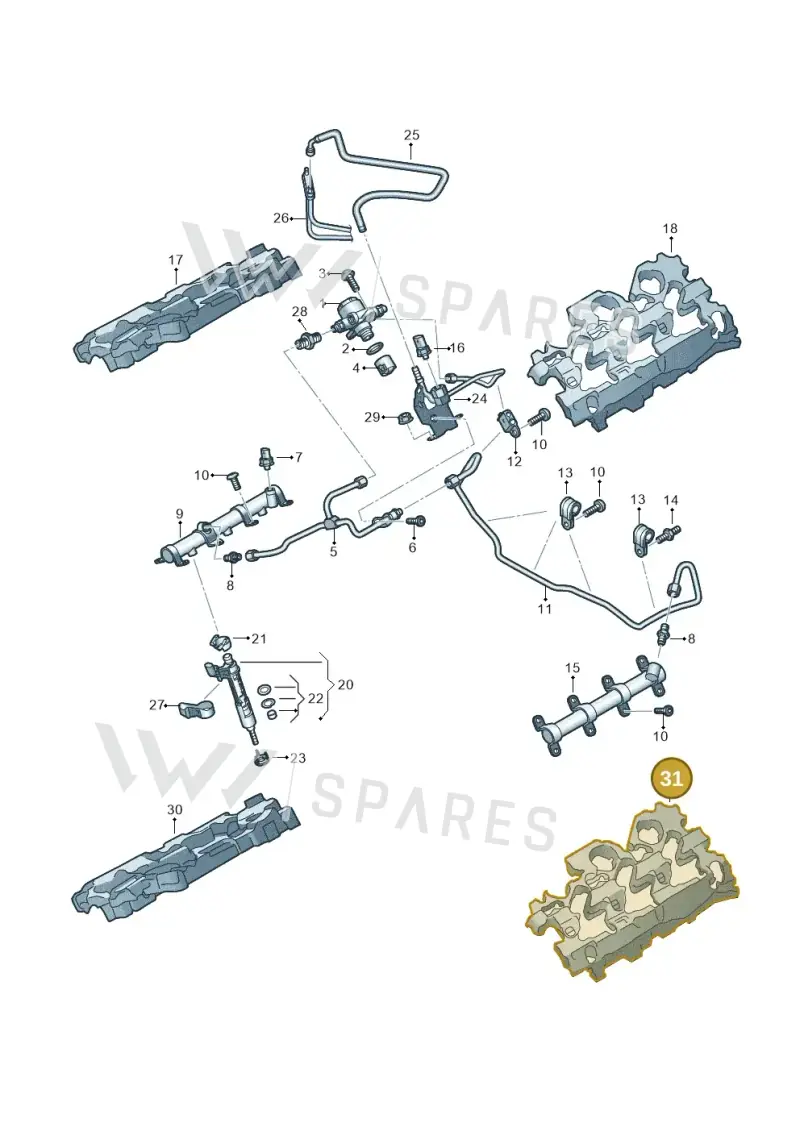 06M133875AN — Audi A6 2.0 (2018-) diagram 849133540, position 31