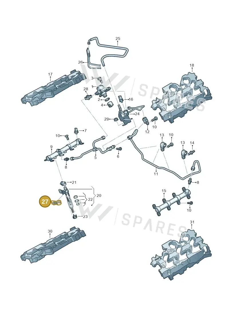 06M133875AP — Audi A6 2.0 (2018-) diagram 849133540, position 27