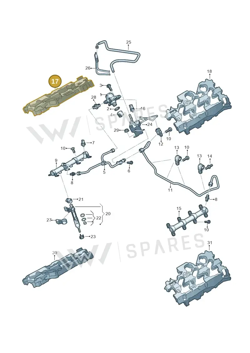 06M133876AK — Audi A6 2.0 (2018-) diagram 849133540, position 17