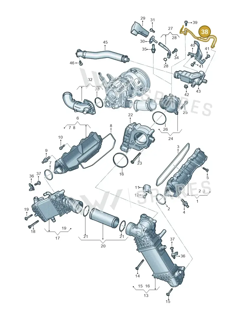06M133889F — Audi A5 Limousine (2024-2025) diagram 8wk145625, position 38