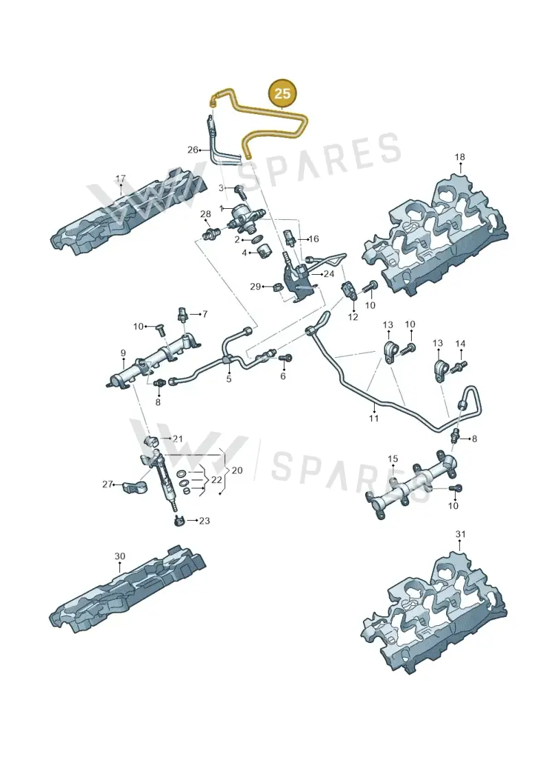 06M133986AS — Audi A6 (2018-2025) diagram 849133540, position 25