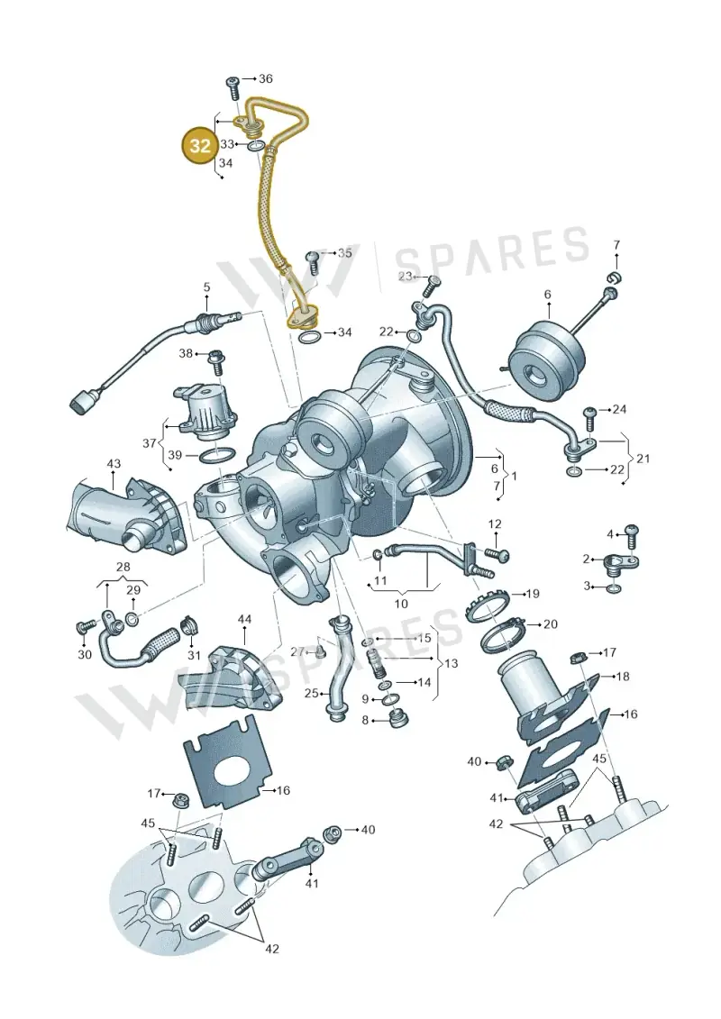 06M145144E — Audi Q8 Quattro 3,0 (2018-) diagram 849145250, position 32