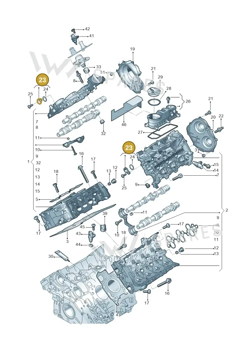 06M145420A — Audi A6 L 2.0 (2018-) diagram 577103033, position 23