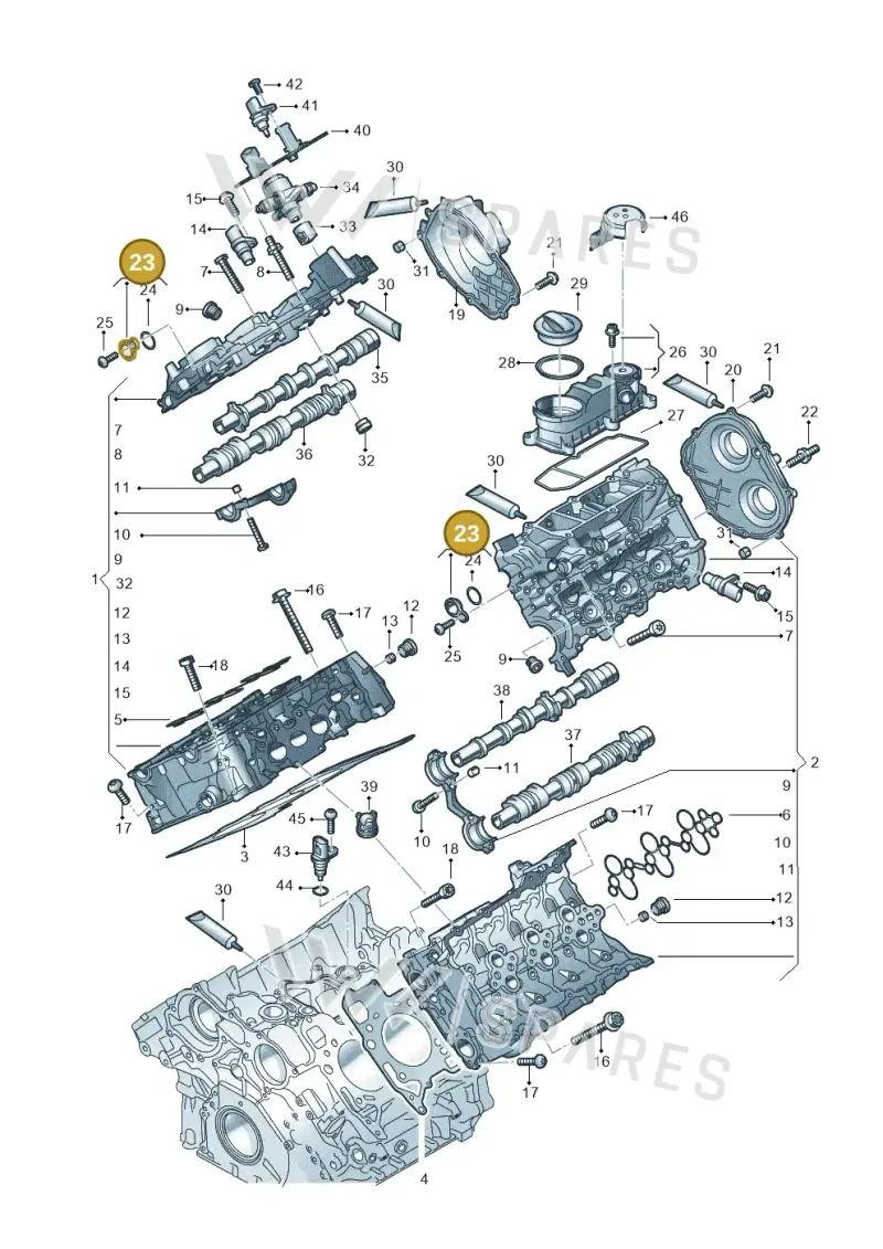 06M145420A — Audi A6 2.0 (2018-) diagram 847103330, position 23