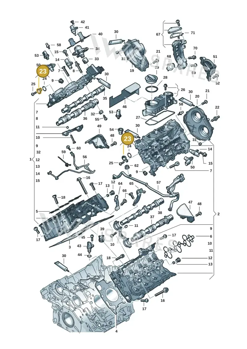06M145420A — Audi A5 Limo 2.0 (2024-) diagram 849103331, position 23