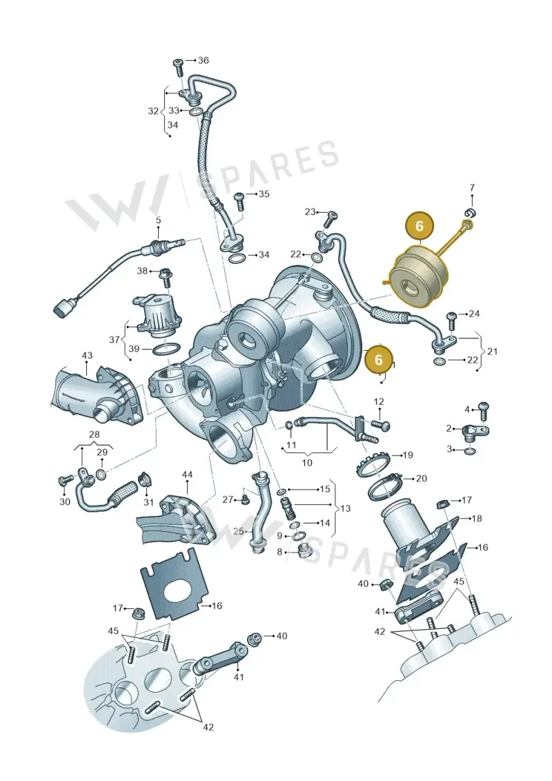 06M145461D — Audi Q8 Quattro 3,0 (2018-) diagram 849145250, position 6