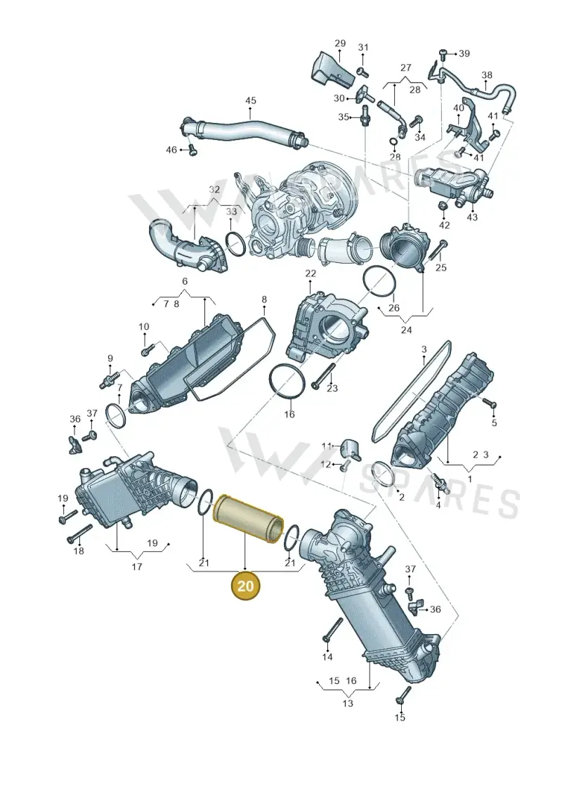 06M145619 — Audi A5 Limousine (2024-2025) diagram 8wk145625, position 20