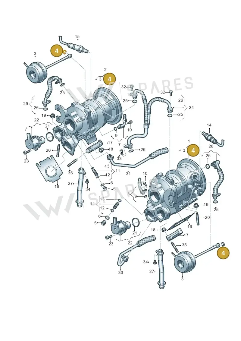 06M145635 — Audi A6 2.0 (2018-) diagram 847145400, position 4