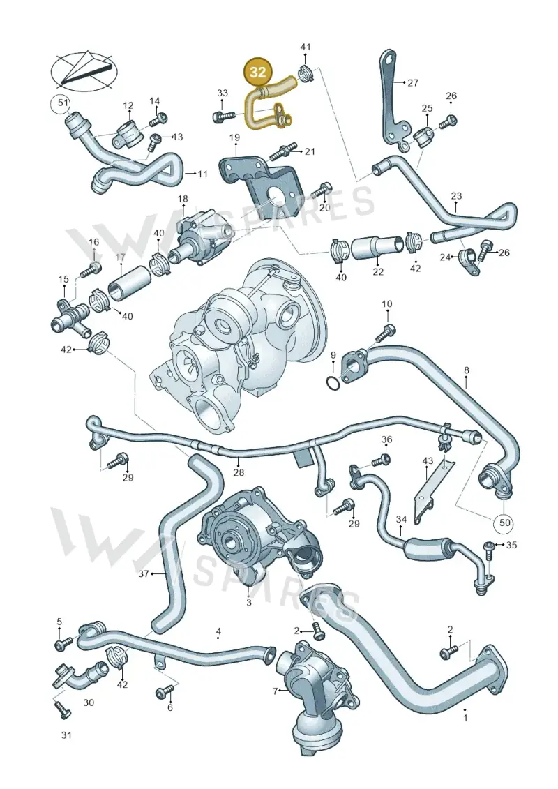 06M145920D — Audi Q8 Quattro 3,0 (2018-) diagram 429121037, position 32