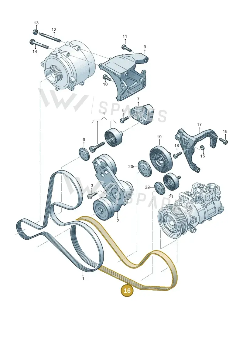 06M260849L — Audi Q8 Quattro 3,0 (2018-) diagram 838903550, position 16