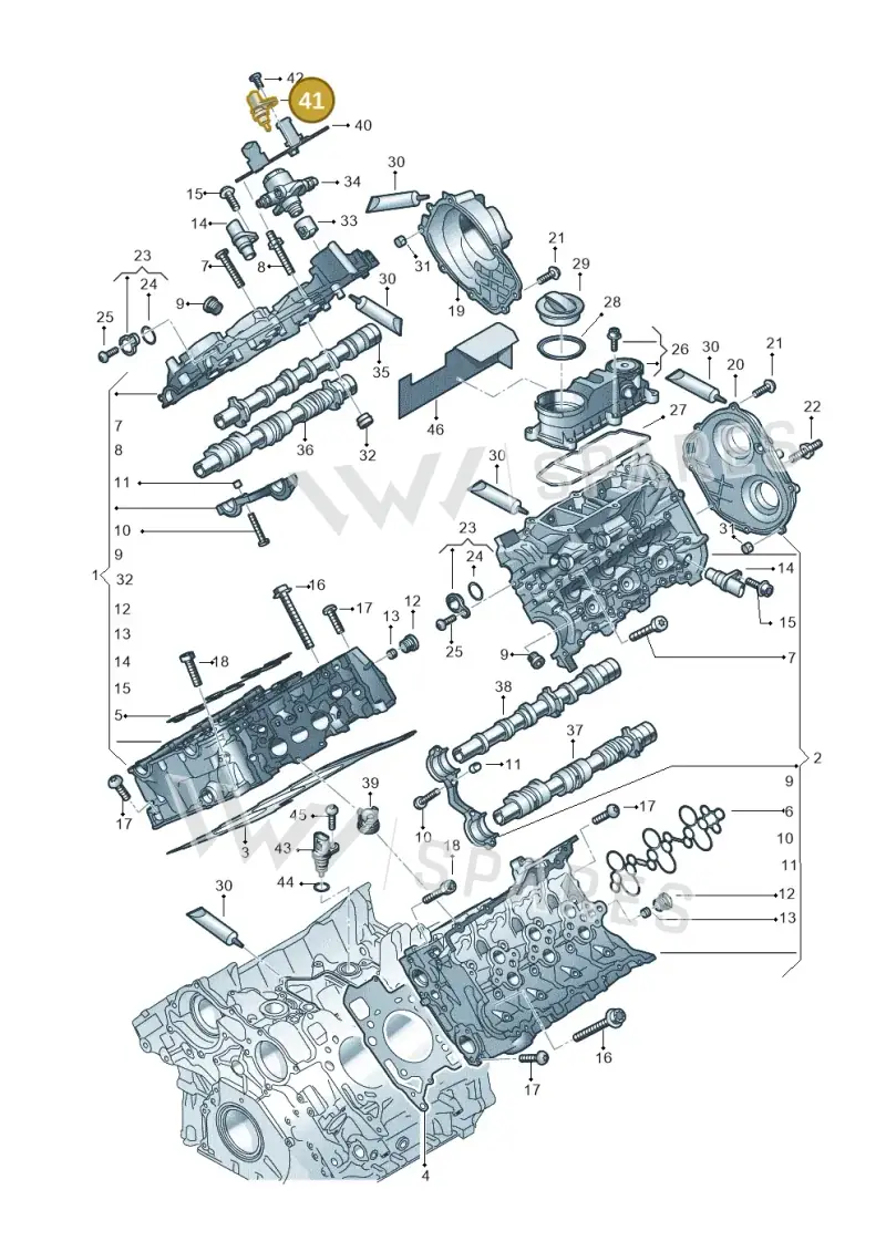 06M919501 — Audi A6 2.0 (2018-) diagram 849103330, position 41