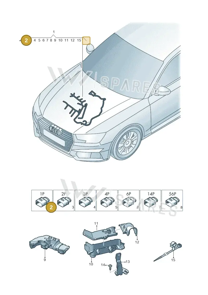 06M971461 — Audi Q5 (2016-2020) diagram 849971510, position 2