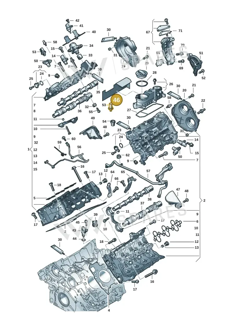 06M971461C — Audi A5 Limousine (2024-2025) diagram 849103331, position 46