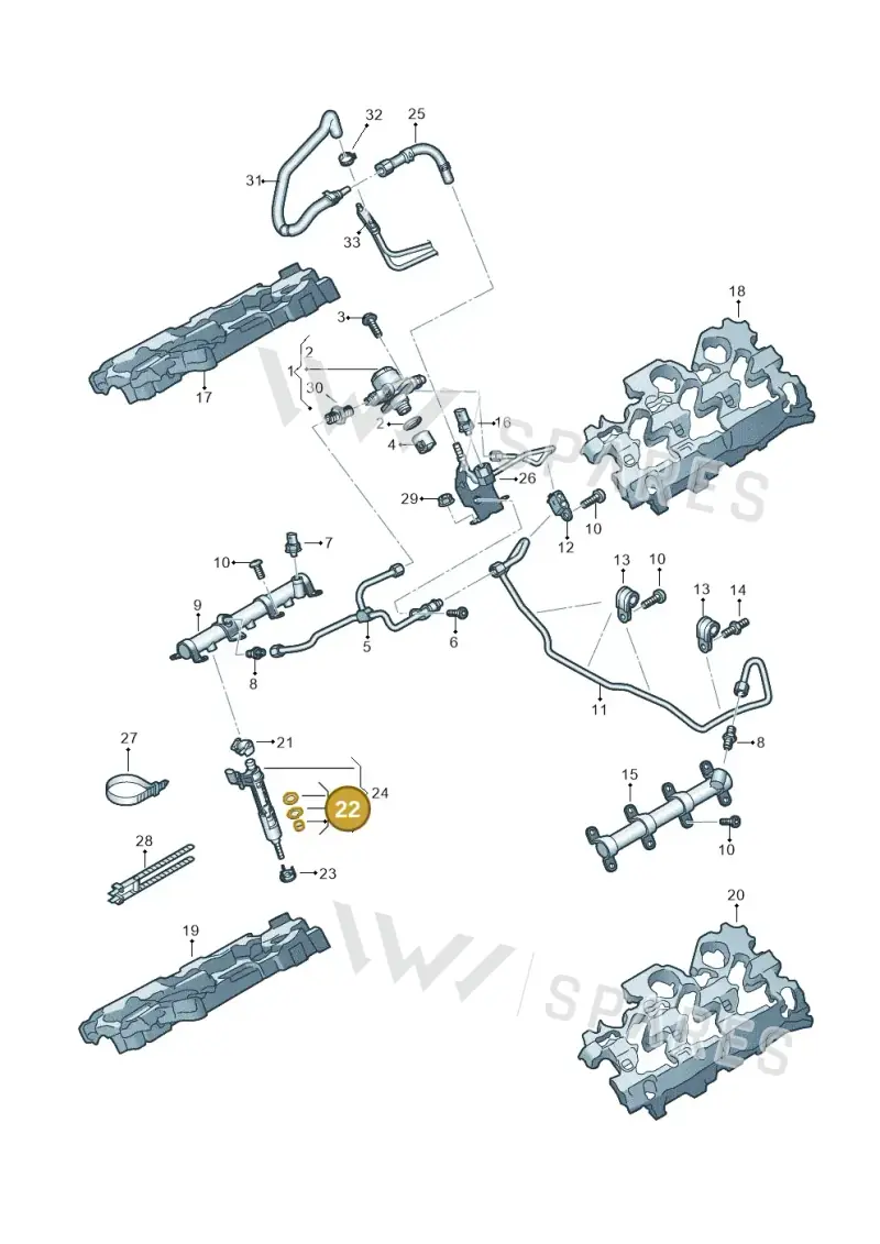 06M998907A — Audi Q8 Quattro 3,0 (2018-) diagram 439133150, position 22