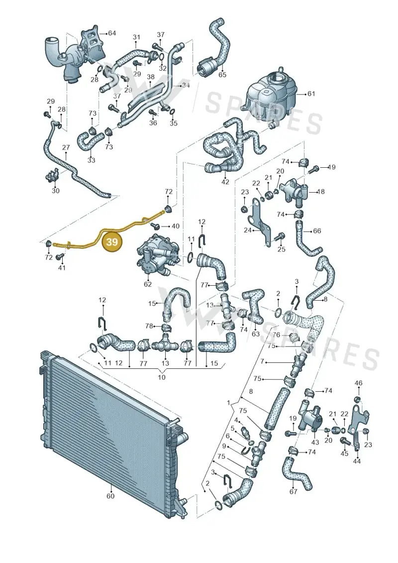06N121075C — Audi Q8 Quattro 3,0 (2018-) diagram 859121200, position 39