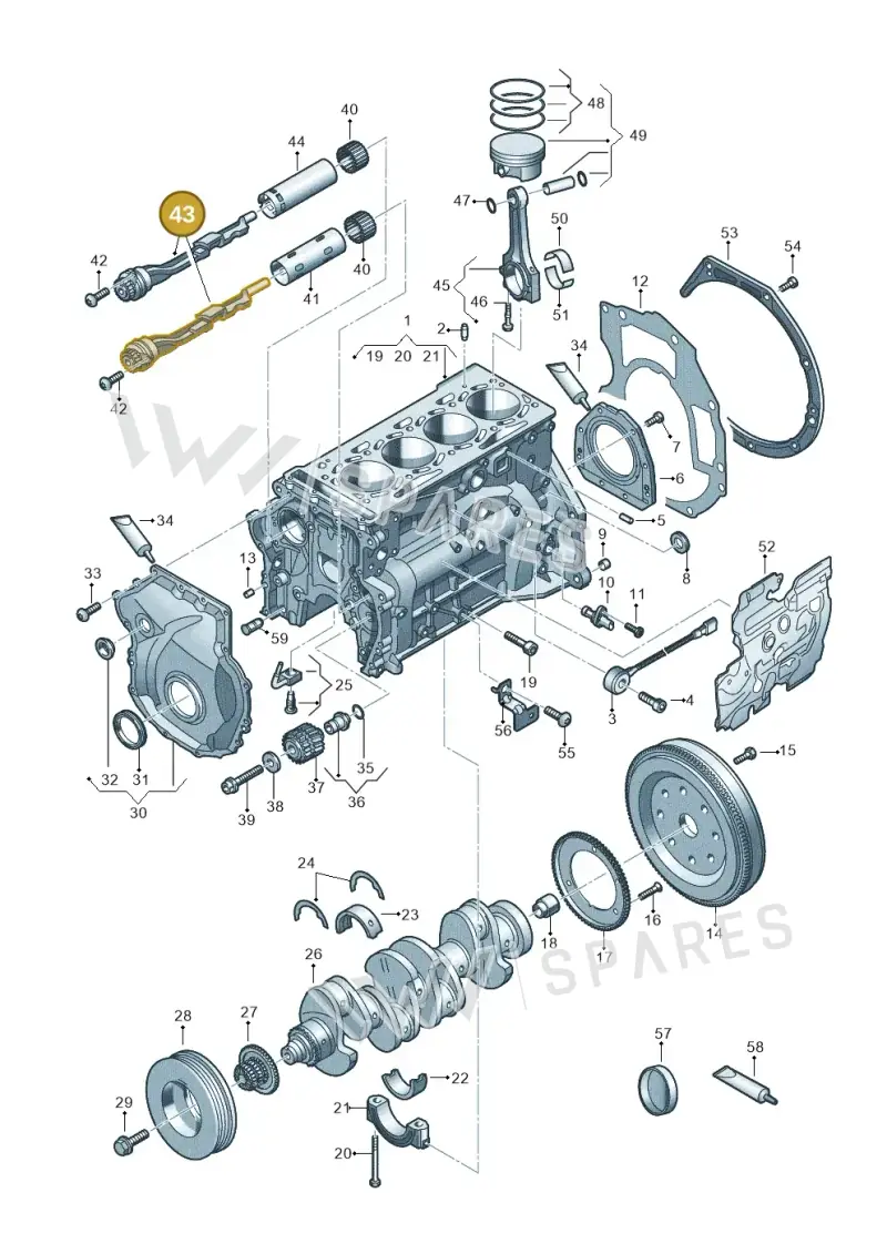 06N198205 — Audi A3 Sportback (2019-2021) diagram 596103014, position 43